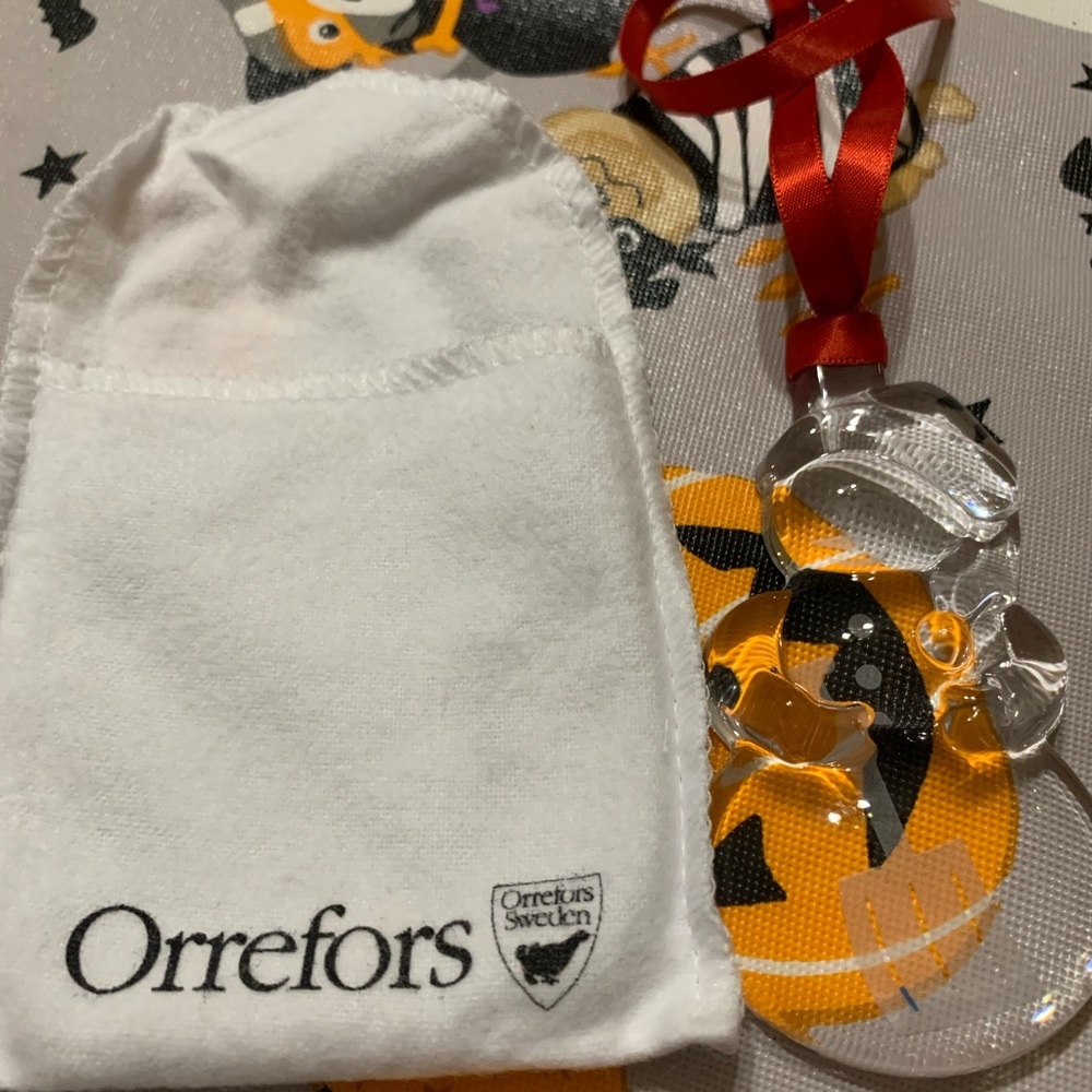 Orrefors snowman ornament